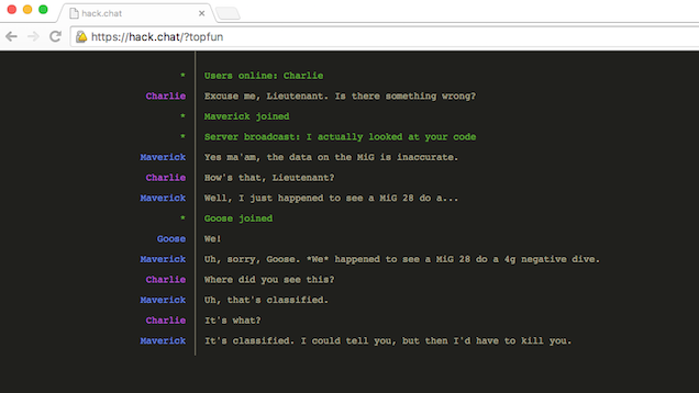 Hack.Chat:Easy to Use, Disposable Chat Client in You Browser