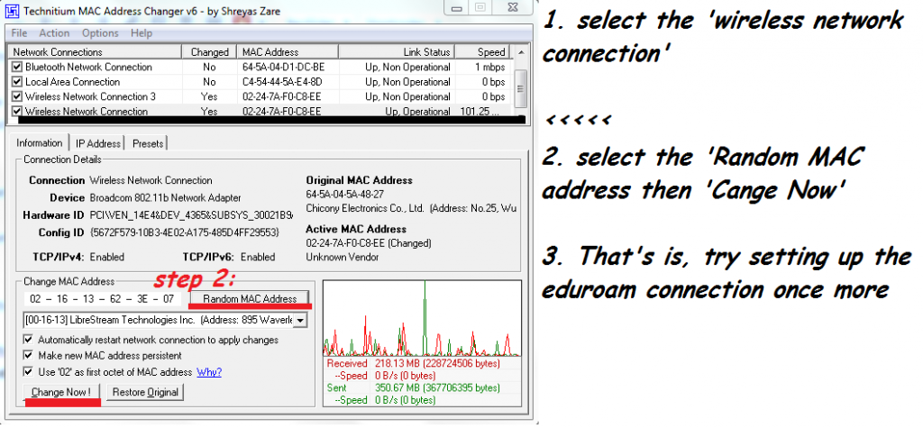 troubleshoot eduroam