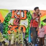 Shi, a KU student performing “Mapeso”, a Hip-Hop track to entertain the audience at the KU@30 ceremony.