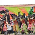 KU students performing a pokot dance at the KU@30 ceremony.