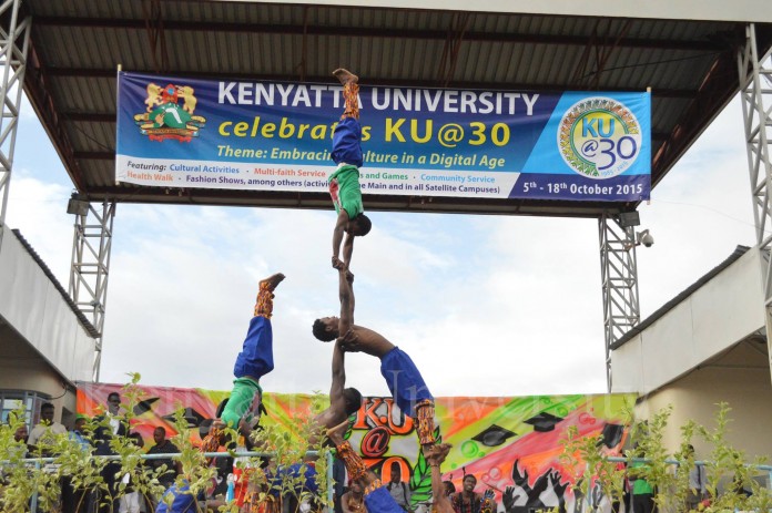 Sarakasi dancers acrobatics show