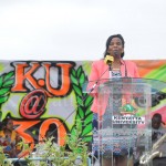 Prof. Olive Mugenda,Vice-Chancellor KU, making her remarks during the opening ceremony for the KU@30