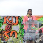 Prof. Olive Mugenda,Vice-Chancellor KU, making her remarks during the opening ceremony for the KU@30