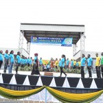 KU dance formation performed by KU students at the KU@30 ceremony. — at Bishop Square, Kenyatta University.