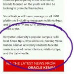 Amos Njeru Campus Icon On K.U FM