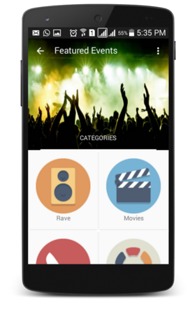 SpotMe android app events