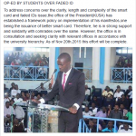 Ochola’s Statement on the faded school I.D issue – Just What Are The Roles Of The Opposition in K.U.S.A?!