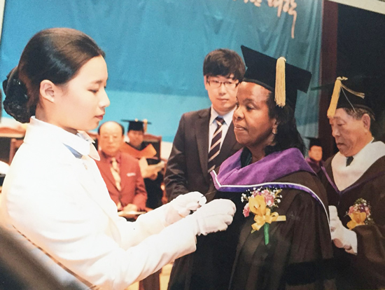 V.C Prof. Olive Mugenda is awarded Honorary Degree :Doctor of Management&Relations by Chosun University,South Korea