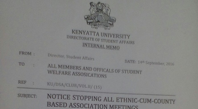 University Ethnic-Cum-County Based Associations Abolished?! University Ethnic-Cum-County Based Associations Abolished?!