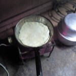 Cooking Chapatis on Pan