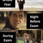 Mr Bean Before Exams, during and after