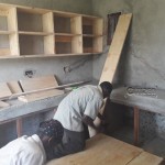 The kitchen area at Nyayo 5 being worked on. (PHOTO/Charity Wanja)