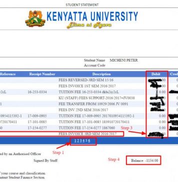 How to Check Kenyatta Uni Fee Balance Via Students Portal