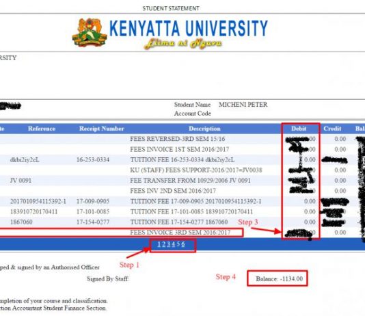 How to Check Kenyatta Uni Fee Balance Via Students Portal