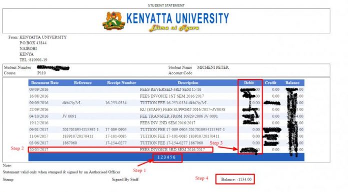 How to Check Kenyatta Uni Fee Balance Via Students Portal