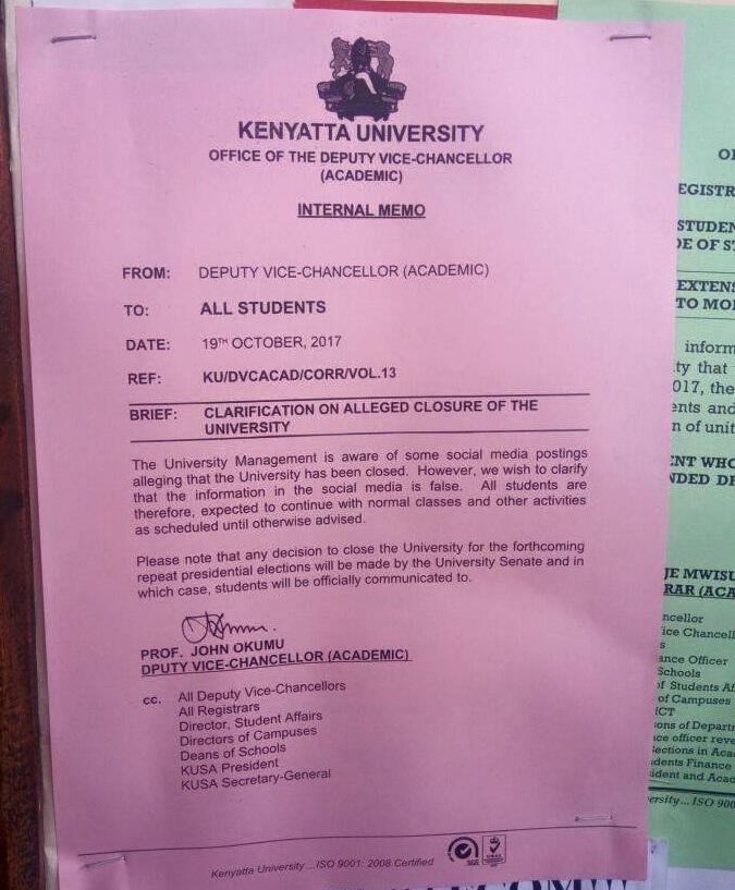 Ignore Fake News; KU Election Break Dates Yet to be Released.