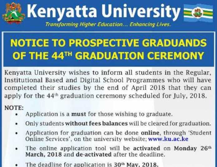 Registration For 44th Graduation Ceremony Deadline Dates