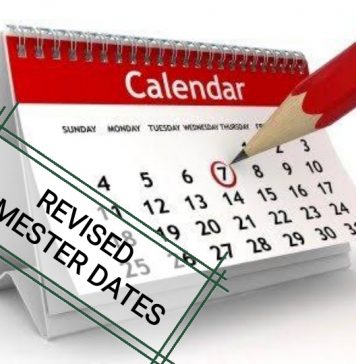 New!! Revised Semester Dates for the 2020/2021 Academic Year